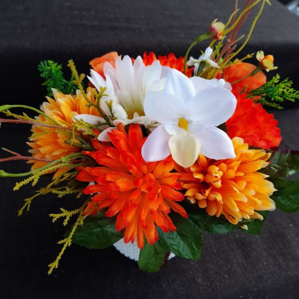 Bloemstuk  zijde bloemen - Afbeelding 4