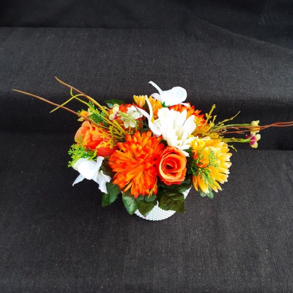 Bloemstuk  zijde bloemen - Afbeelding 3