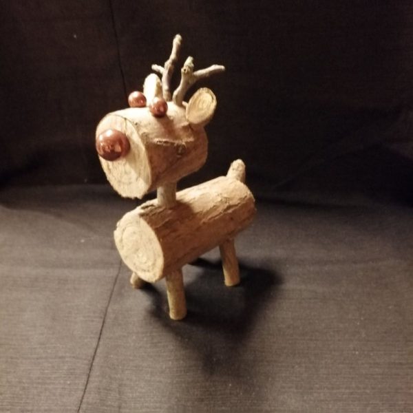TOPPER!!! Rendier in hout +/- 22cm