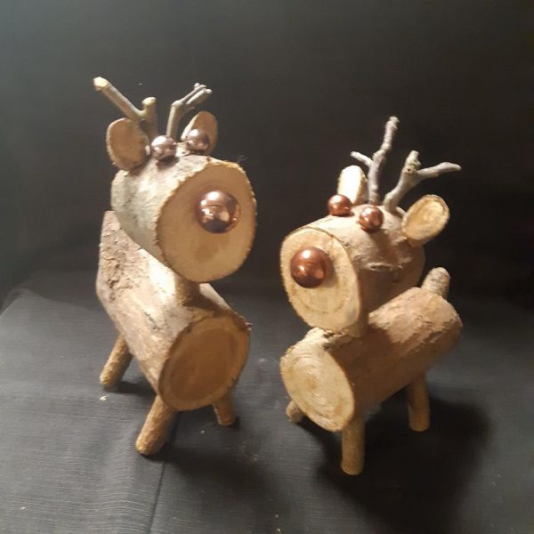 TOPPER!!! Rendier in hout +/- 22cm - Afbeelding 4