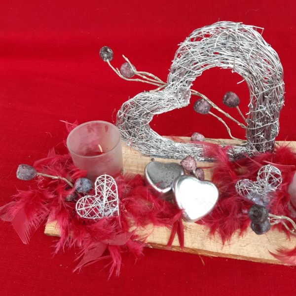 Valentijn hartje met kaarsjes - Afbeelding 3