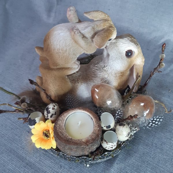 Paashaas mama en baby spelend - Afbeelding 3