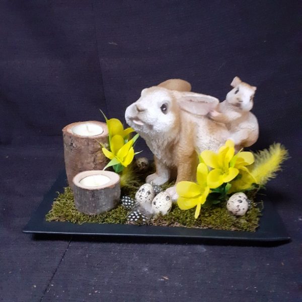 Spelend in paaslandschap