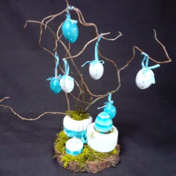Paasboompje blauw getint